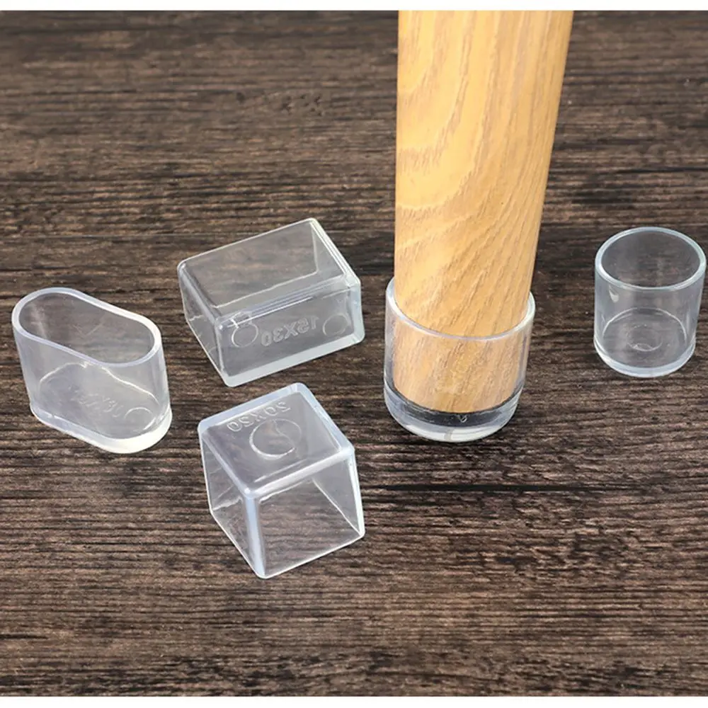 4pcs/set Chair Leg Caps Rubber Feet Protector Pads Furniture Table Covers Socks Plugs Cover Furniture Leveling Feet Home Decor