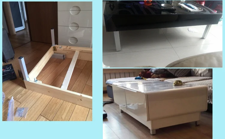 4pcs Square Metal Furniture Leg Cabinet Coffe Table Legs Thick Aluminum Alloy for TV Cabinet Sofa Foot Support Bed Riser