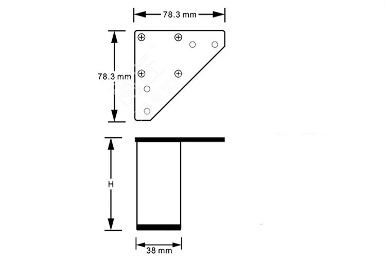 4pcs Square Metal Furniture Leg Cabinet Coffe Table Legs Thick Aluminum Alloy for TV Cabinet Sofa Foot Support Bed Riser