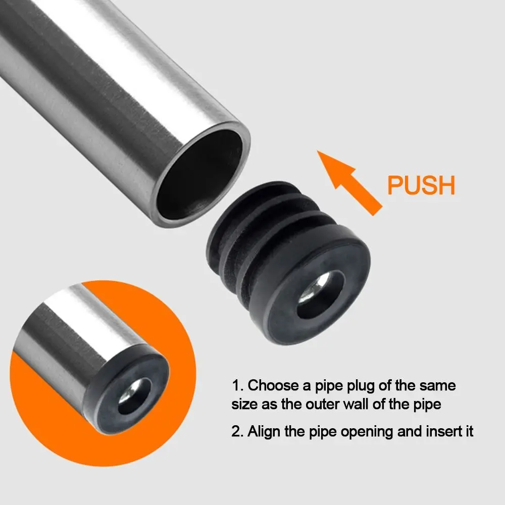 4Pcs/bag Round Plastic Furniture Leg Pipe Hole Plugs With Nut Hole Blanking End Cover Caps Chair Leg Furniture Leveling Feet
