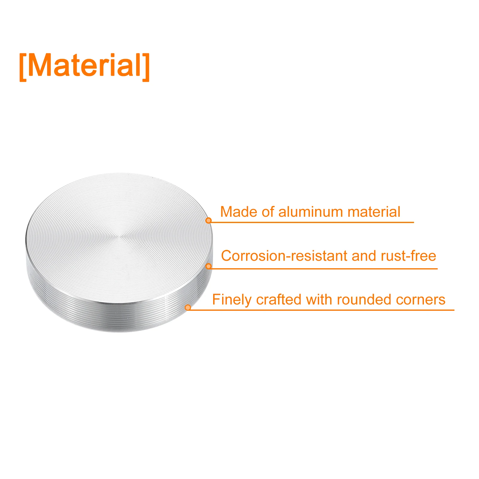 8pcs 30/40/50/60mm Diameter Aluminum Disc M6 M8 M10 Thread Round Shape Glass Table Circle Disc Top Adapter Hardware