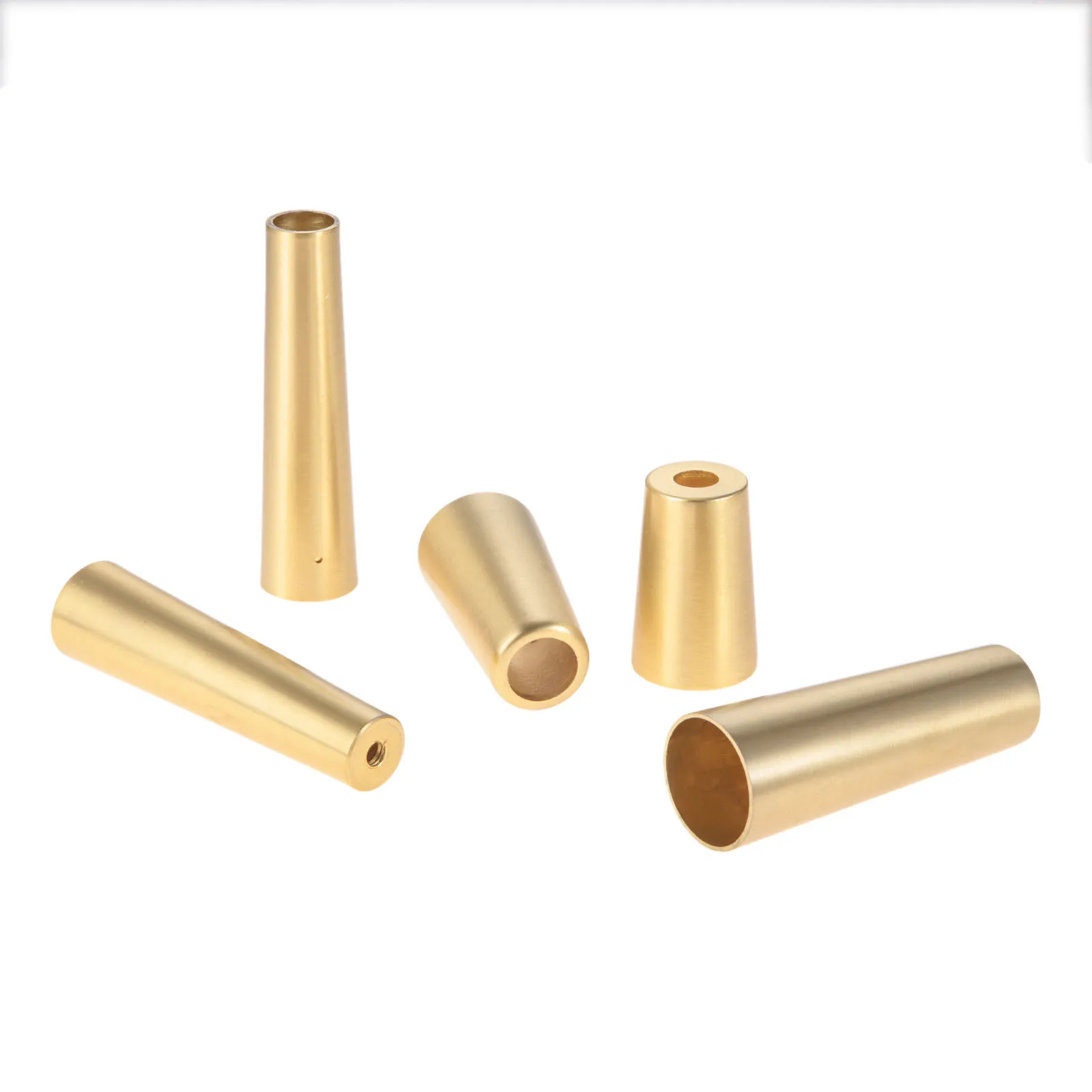 1Pc Furniture Fittings Gold Brass Copper Cabinet Leg Cover Chair Feet Protector Sofa Leg Tube Metal Cup Furniture Leg Tip Cap