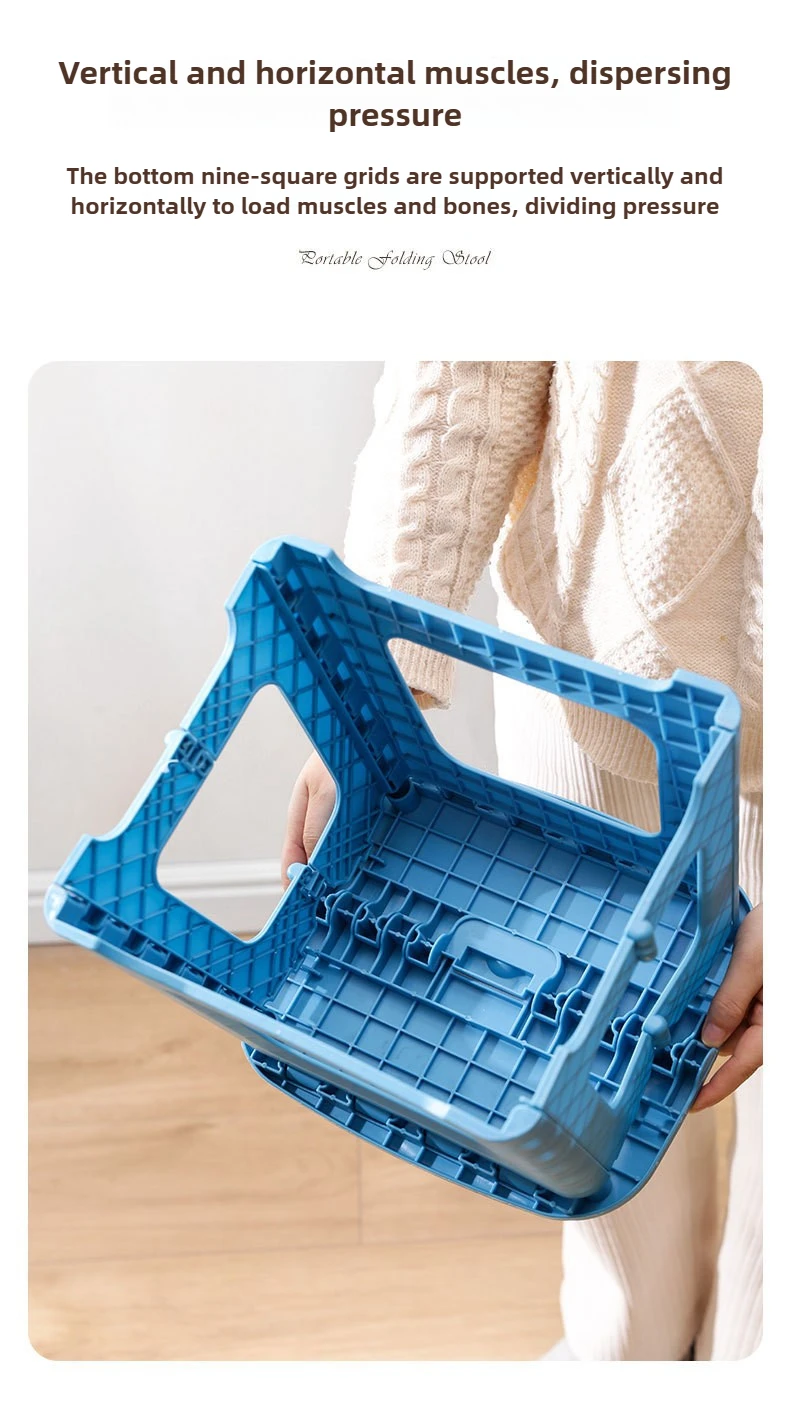 1 Piece of Foldable Chair Stool, Thickened and Portable, Lightweight Plastic Stool Suitable for Home Bathrooms and Outdoor Use