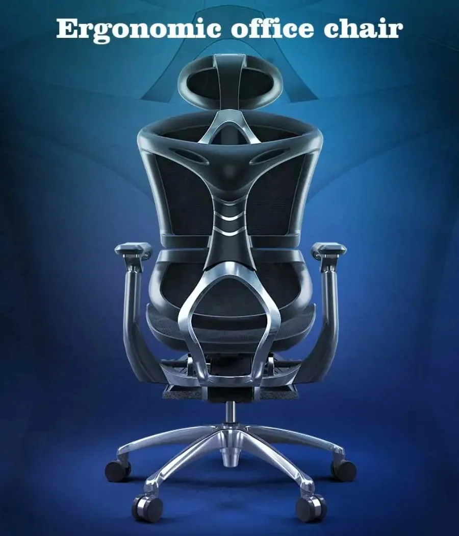 Ergonomic Chair, 3 Gas Lift Mesh Back, Office Chair, 3D Aluminum Armrest, Desk Chair, Modern Swivel Recline Office Furniture