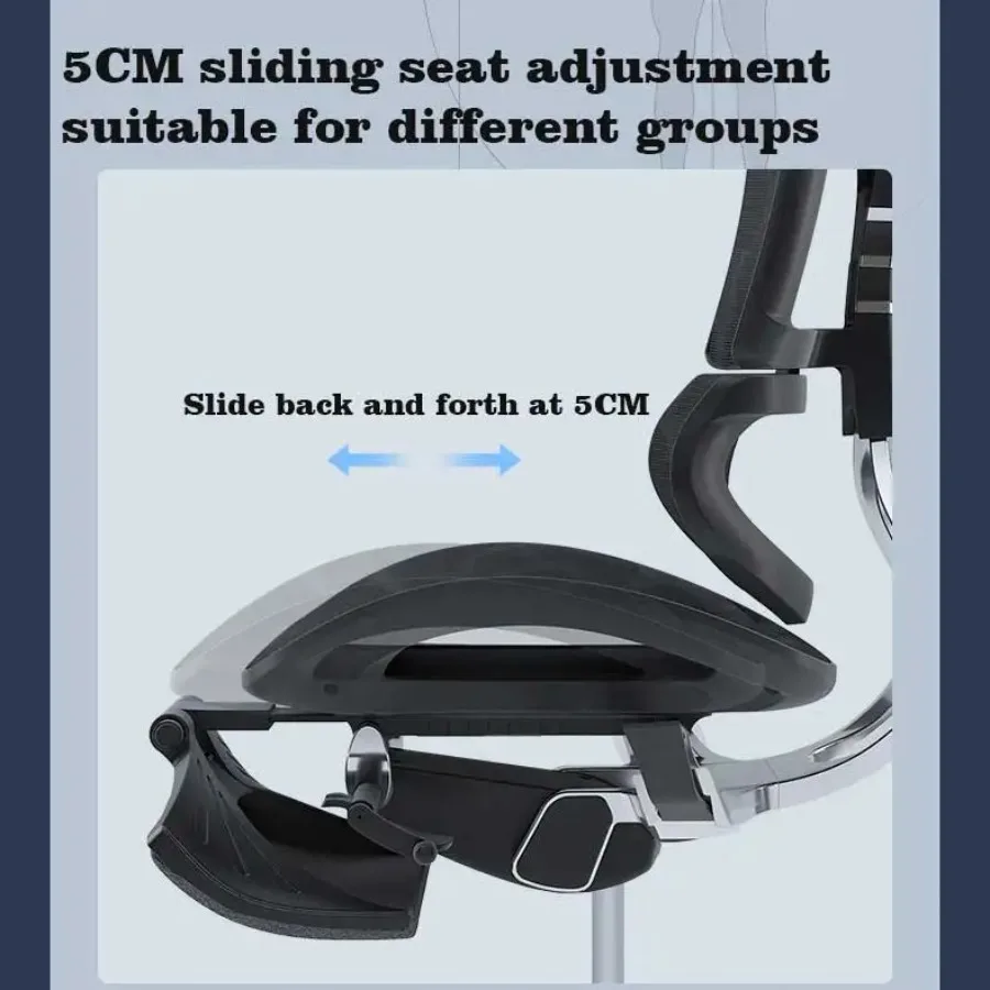 Ergonomic Chair, 3 Gas Lift Mesh Back, Office Chair, 3D Aluminum Armrest, Desk Chair, Modern Swivel Recline Office Furniture