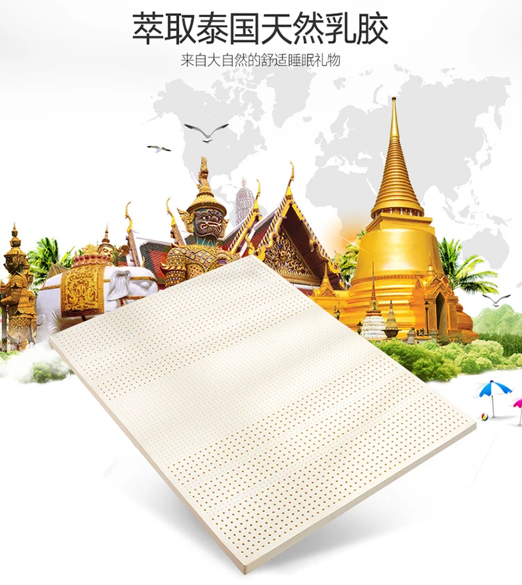 Thailand Imported 100% Natural Latex Mattresses Tatami Floor Mat Foldable Slow Rebound Home Hotel Luxury Top Mat Gift Latex Mats