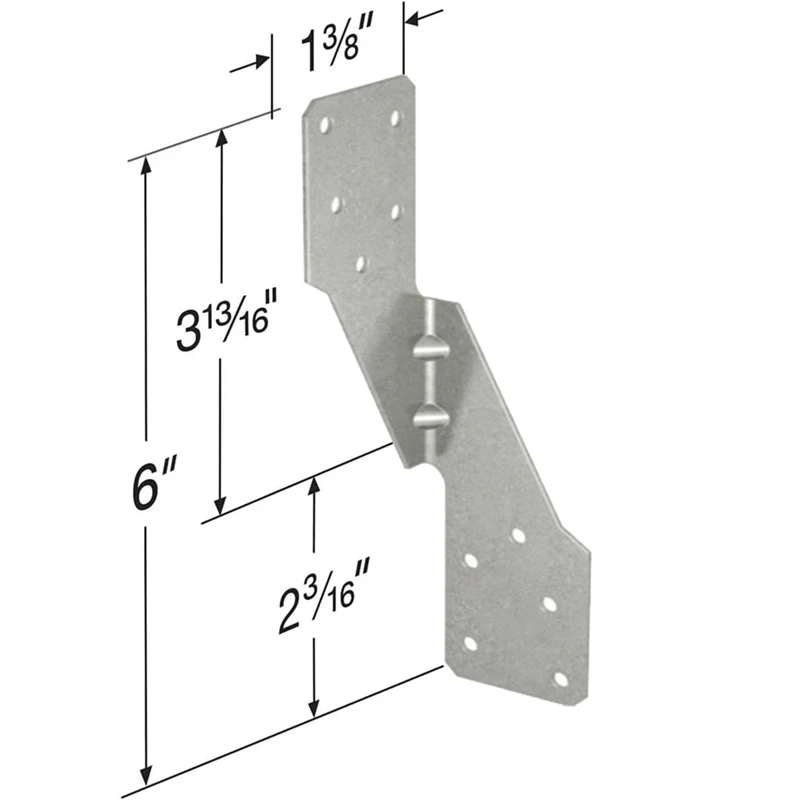 30Pcs Strong-Tie H2.5A, HOT-DIP Galvanized Steel Heavy Duty Hurricane Tie, Hurricane Straps Trusses/Rafters Ties