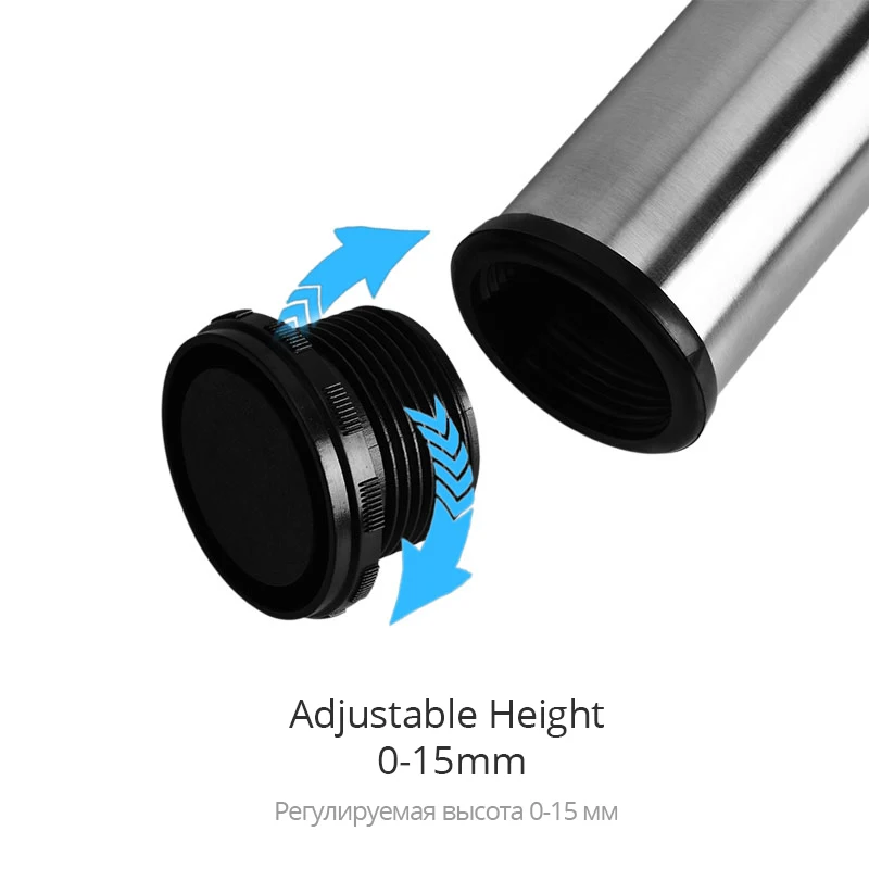 KAK Stainless Steel Furniture Leg Adjustable Table Feet Replacement Cabinet Sofa Metal Foot with Screws Furniture Hardware
