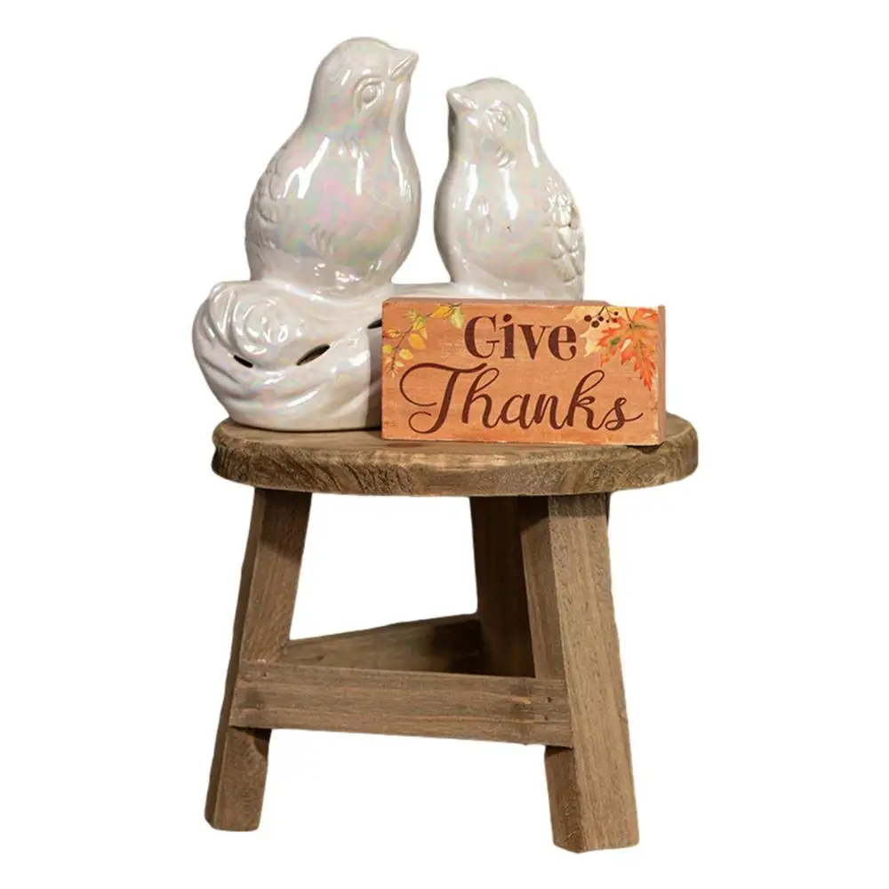 Wooden Stool Plant Stand Mini Kid Stool Fishing Wooden Stool Flower Shelf Bonsai Rack Interior Decoration Kitchen Small Bench