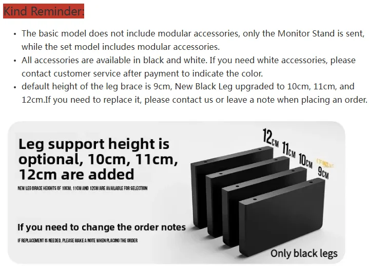 Z3 Modular Monitor Stand Multi-Functional Desk Organizer Height Increase Computer Desks Ergonomic Laptops Stand for Home Office