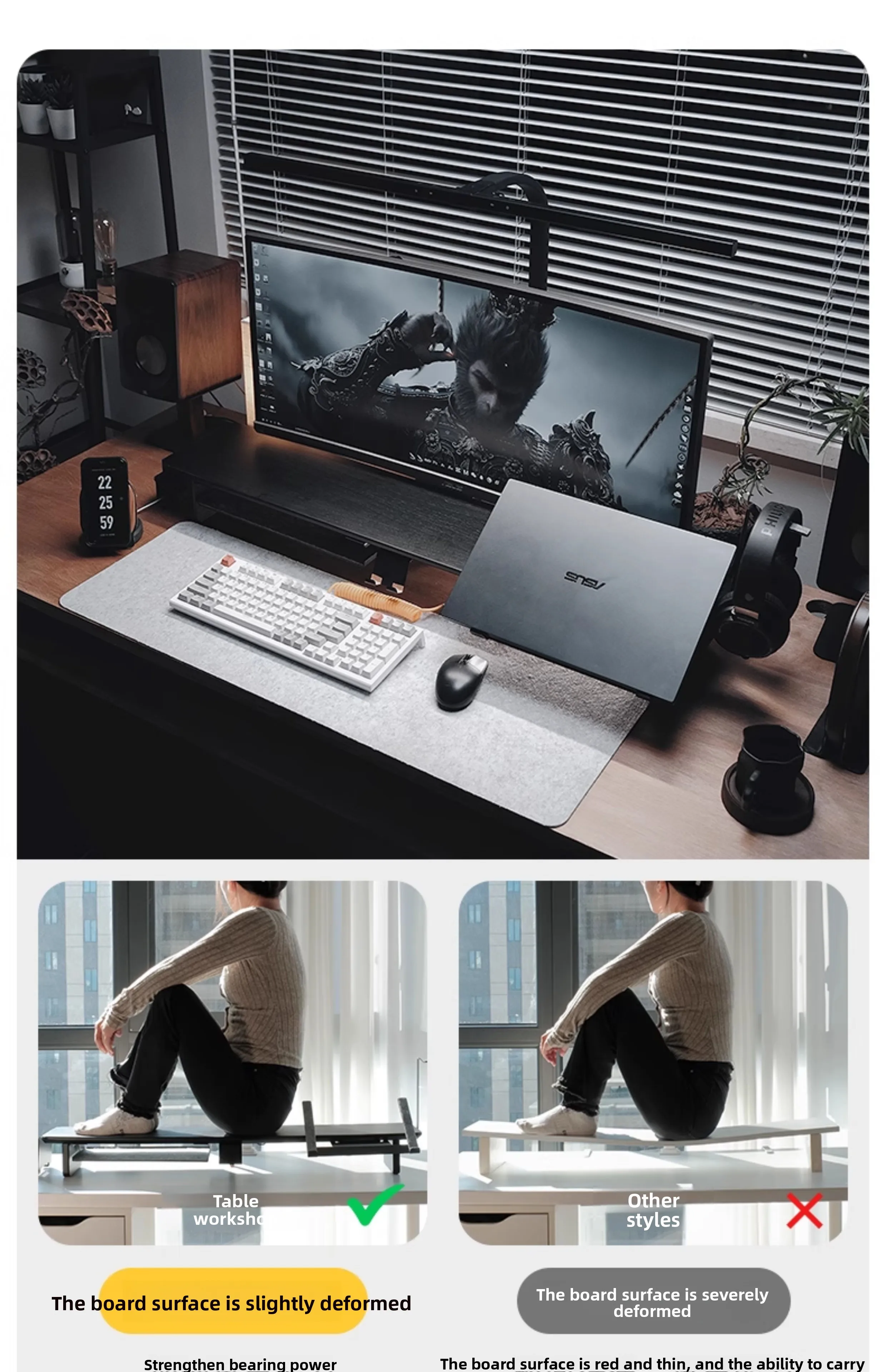 Z3 Modular Monitor Stand Multi-Functional Desk Organizer Height Increase Computer Desks Ergonomic Laptops Stand for Home Office