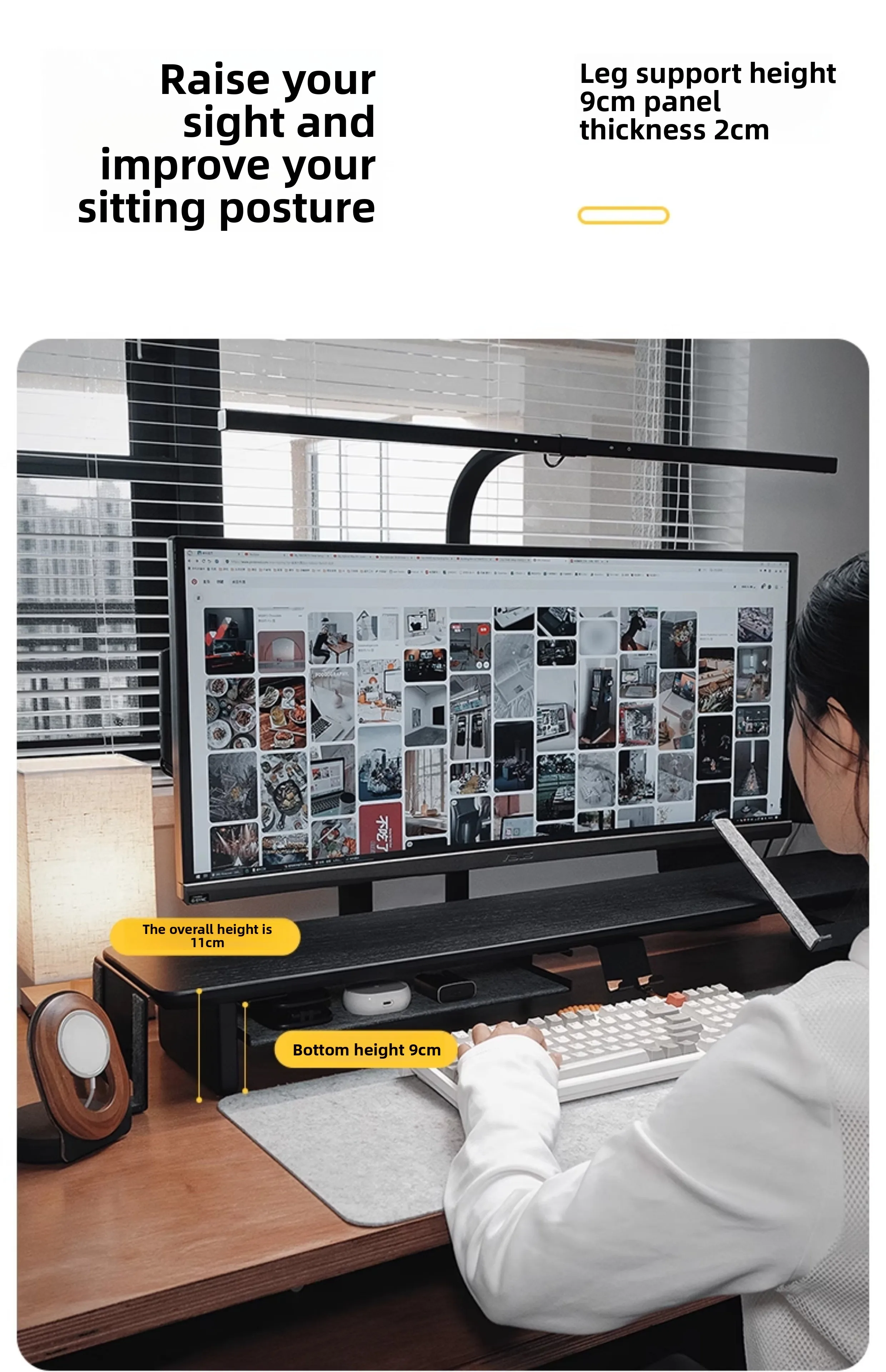 Z3 Modular Monitor Stand Multi-Functional Desk Organizer Height Increase Computer Desks Ergonomic Laptops Stand for Home Office