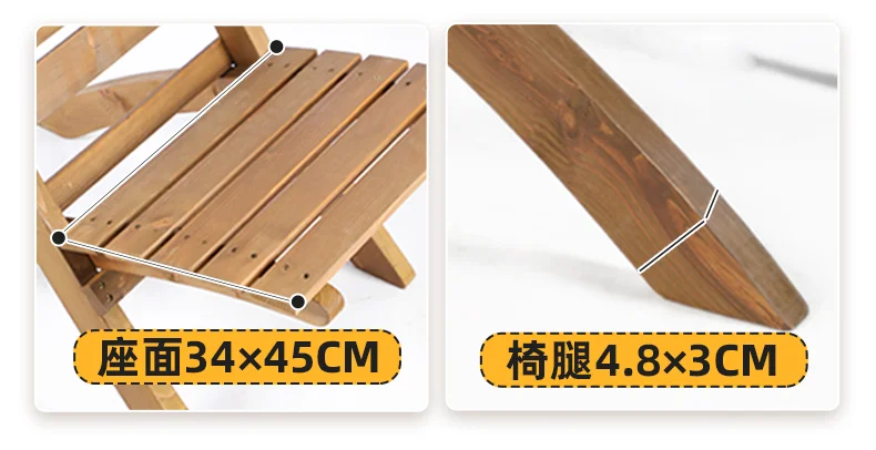 Outdoor Folding Chairs and Table Patio Garden Cafe Bistro Furniture Bamboo Beach Backrest Seating Commercial Picnic Table