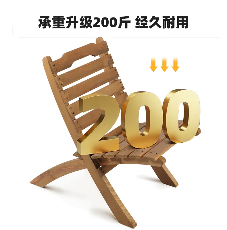 Outdoor Folding Chairs and Table Patio Garden Cafe Bistro Furniture Bamboo Beach Backrest Seating Commercial Picnic Table
