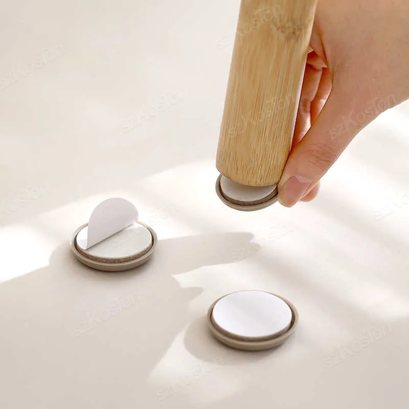 8pcs/lot Round Furniture Gliders Self Adhesive Teflon Sliders Sliding Block Table Chair Leg Mat Floor Protector Mover Pads 