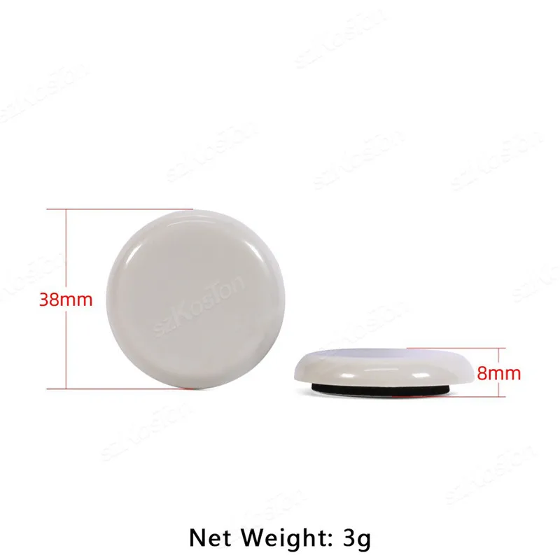8pcs/lot Round Furniture Gliders Self Adhesive Teflon Sliders Sliding Block Table Chair Leg Mat Floor Protector Mover Pads 