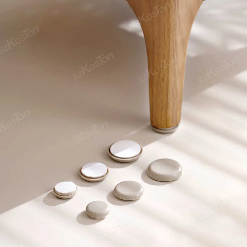 8pcs/lot Round Furniture Gliders Self Adhesive Teflon Sliders Sliding Block Table Chair Leg Mat Floor Protector Mover Pads 
