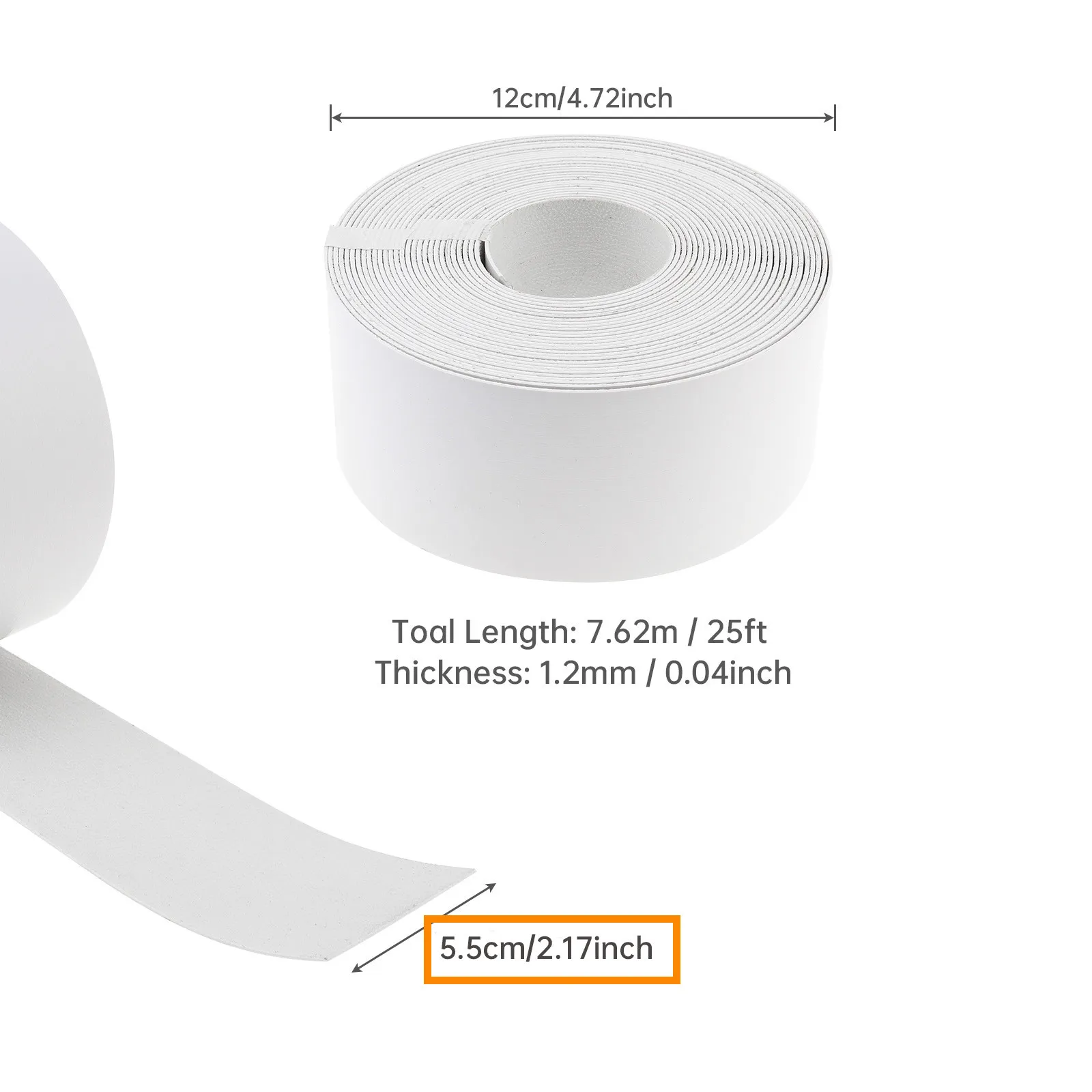 7.62M Black / White Hot Melt Adhesive PVC Edge Banding Pre-glued Veneer Edging for Plywood Table / Cabinet Decor