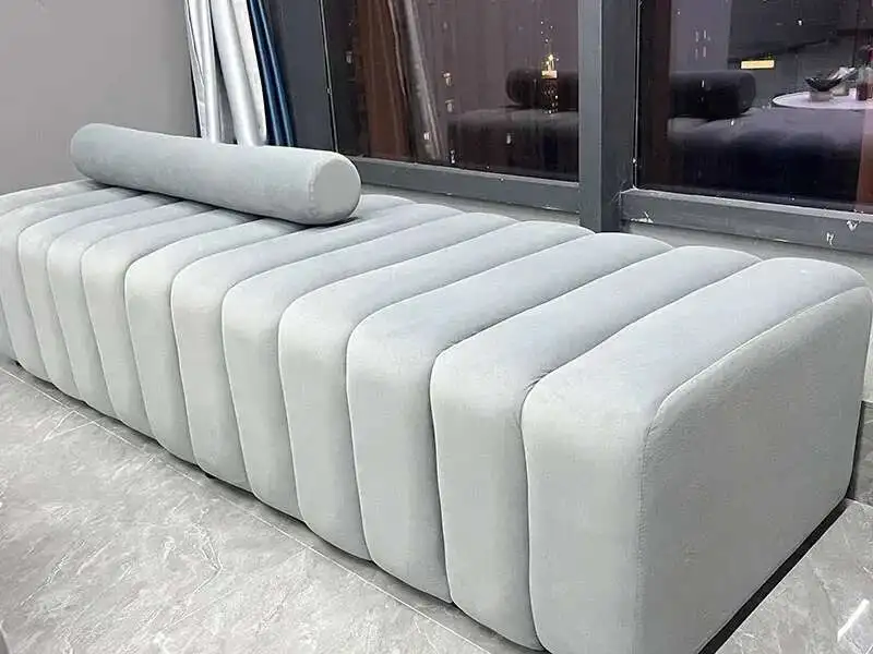 Nordic Living Room Sofa Footstool Light Luxury Upholstered Bench Bedroom Bed End Stool Creative Rectangular Shoe Changing Stool