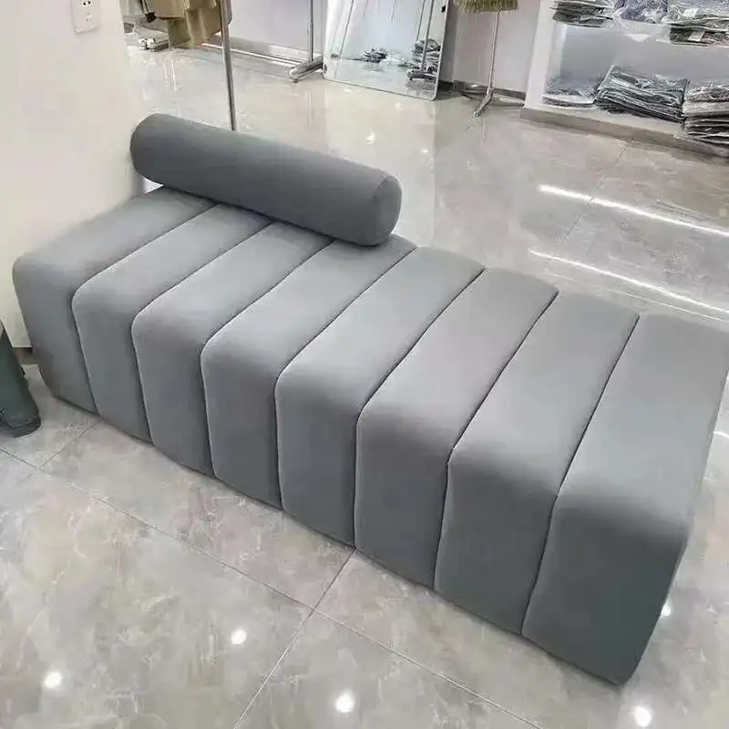 Nordic Living Room Sofa Footstool Light Luxury Upholstered Bench Bedroom Bed End Stool Creative Rectangular Shoe Changing Stool