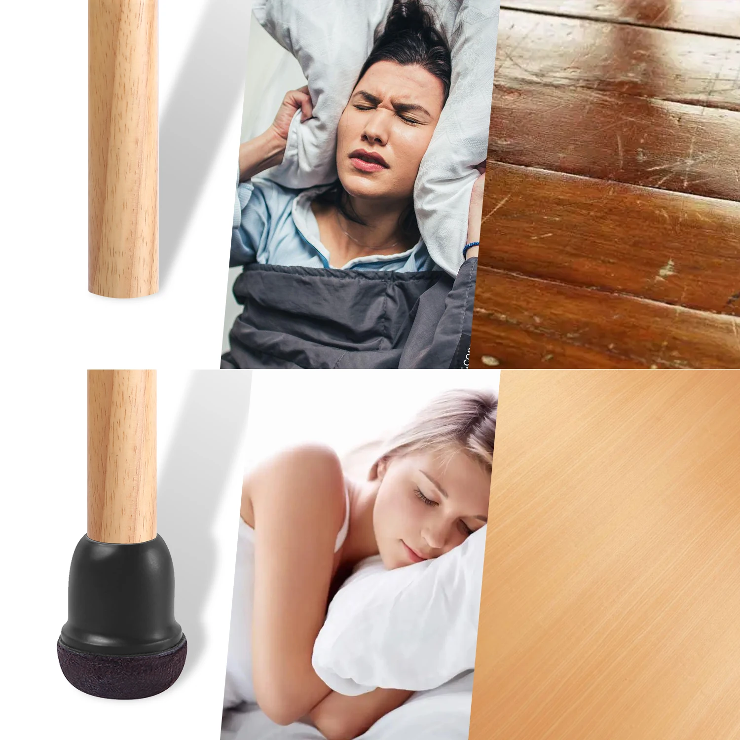8PCS Upgraded Chair Leg Covers Silicone Anti-Slip Felt Furniture Feet Protectors from Scratches for Hardwood Floor Reduce Noise