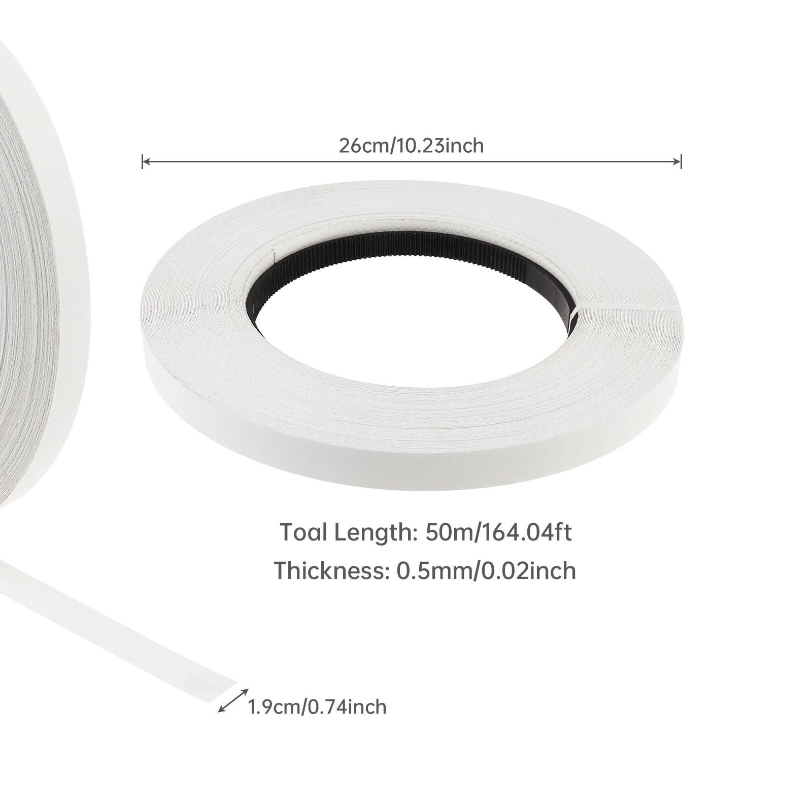 50m 100m White Melamine Edge Banding Pre-glued Veneer Edging Furniture Wood Surface Table Cabinet Edging Tape