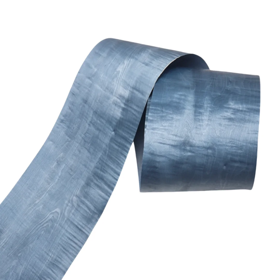 Length:2.5meters W:180mm T:0.25mm Blue Maple Pattern Figure Wood Veneer DIY Furniture Guitar speaker cabinet leather decoration