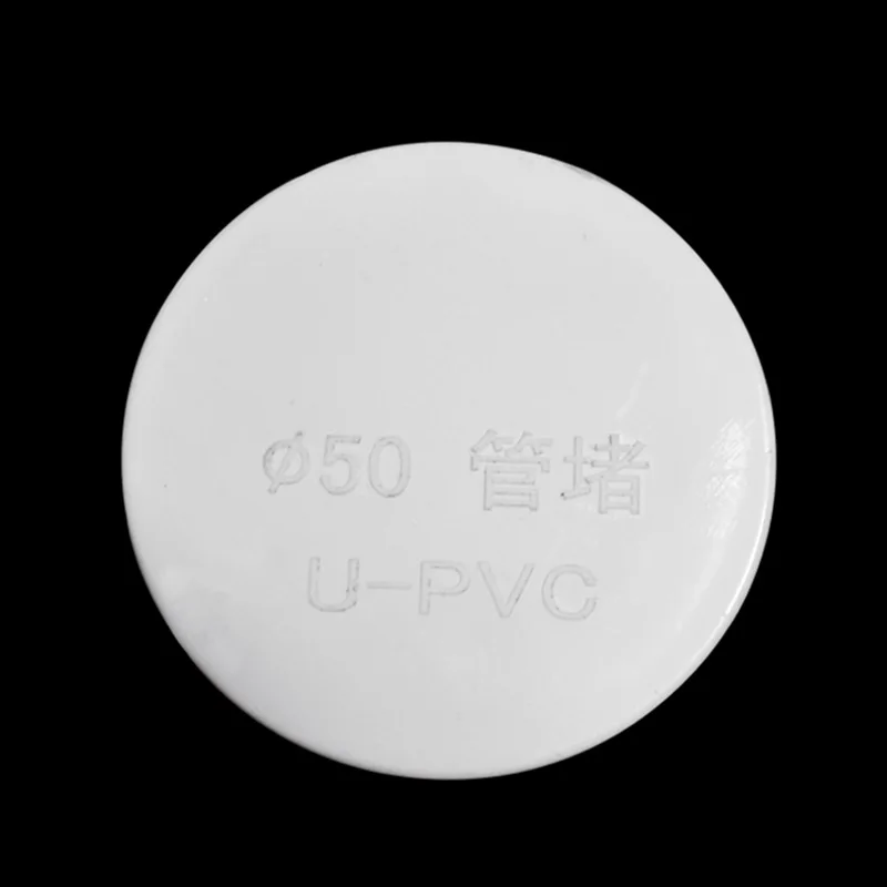 1-10pcs 20/25/32/40/50/60/75/89/110/140/160/165/200/250/315/400mm PVC Pipe Plug Cap Tube Cover White Drainage Pipe Protect Cover
