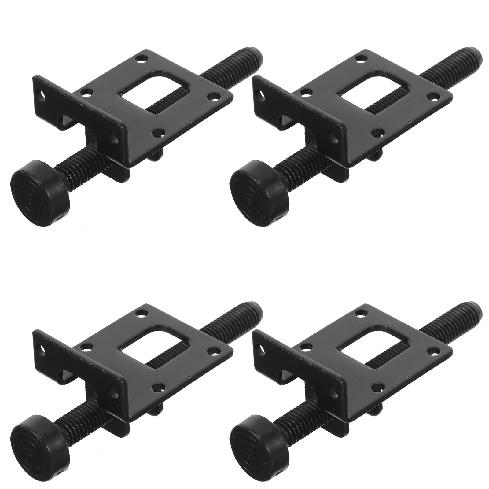 4pcs Adjustable Leg Levelers Screws Heavy Duty Furniture Feet Anti-Slip Floor Stabilizers for Cabinets Tables 10cm Black Plastic