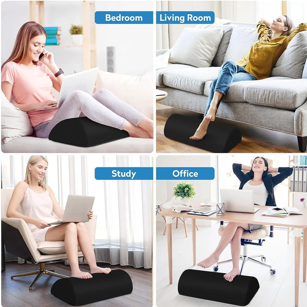 1pcs Memory Foam Office Foot Stool & Under Desk Footrest Leg Elevation Pillow for Gaming & Home Office
