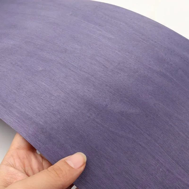 0.5mm Dye Purple Maple Wood Veneer Sheet Blue Multi-Color for Furniture Door Decor Wall Paneling Solid Veneer Panels 250X18cm