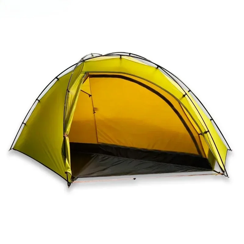 1.25kg 1 person ultra-light aluminum pole backpack tent 15D nylon 2 side silicone coating anti-tear waterproof camping tent