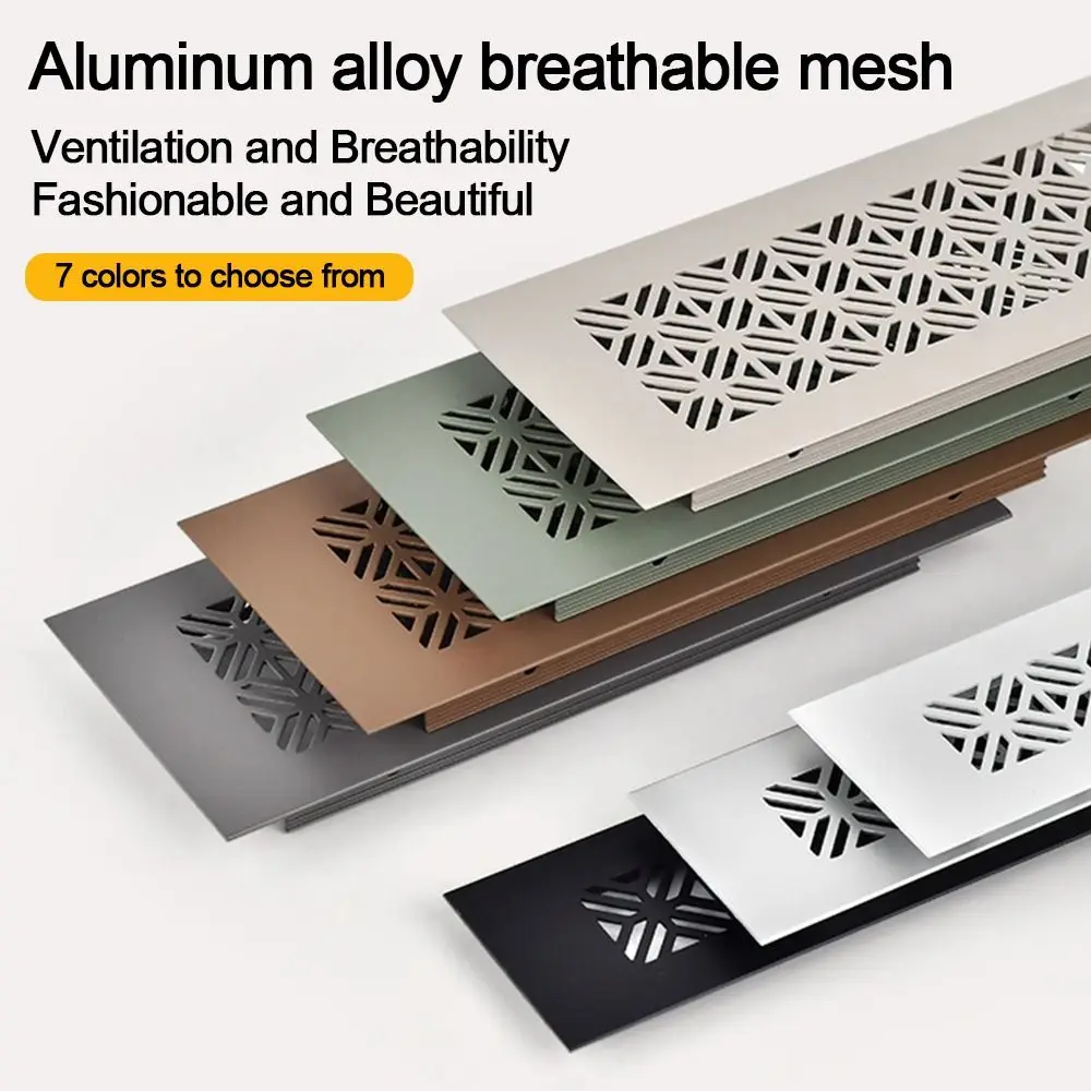Aluminum Alloy Vents Cover Rectangle Louver Air Vent Decor 50/80mm Wide Breathable Mesh Hole Ornaments