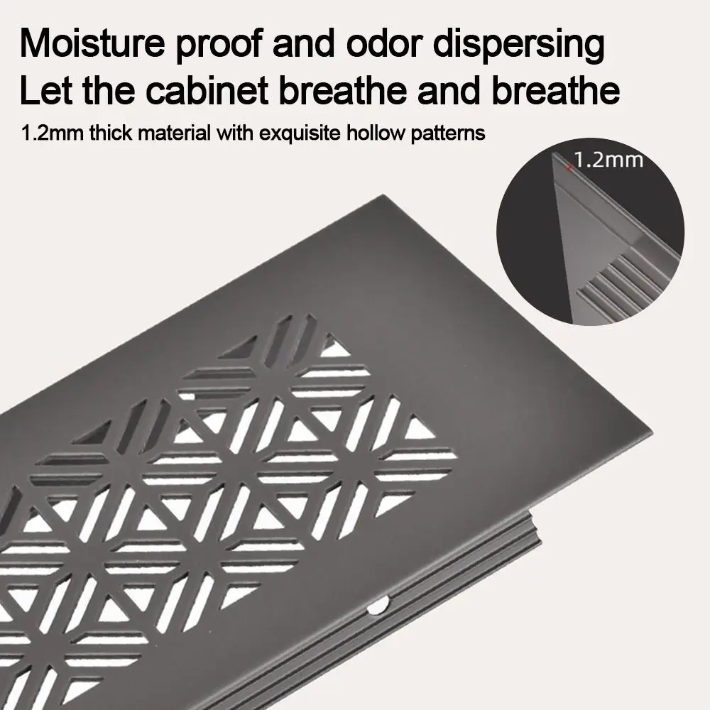 Aluminum Alloy Vents Cover Rectangle Louver Air Vent Decor 50/80mm Wide Breathable Mesh Hole Ornaments