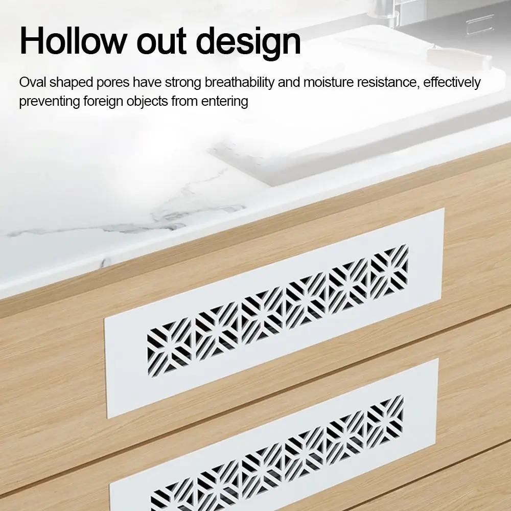 Aluminum Alloy Vents Cover Rectangle Louver Air Vent Decor 50/80mm Wide Breathable Mesh Hole Ornaments
