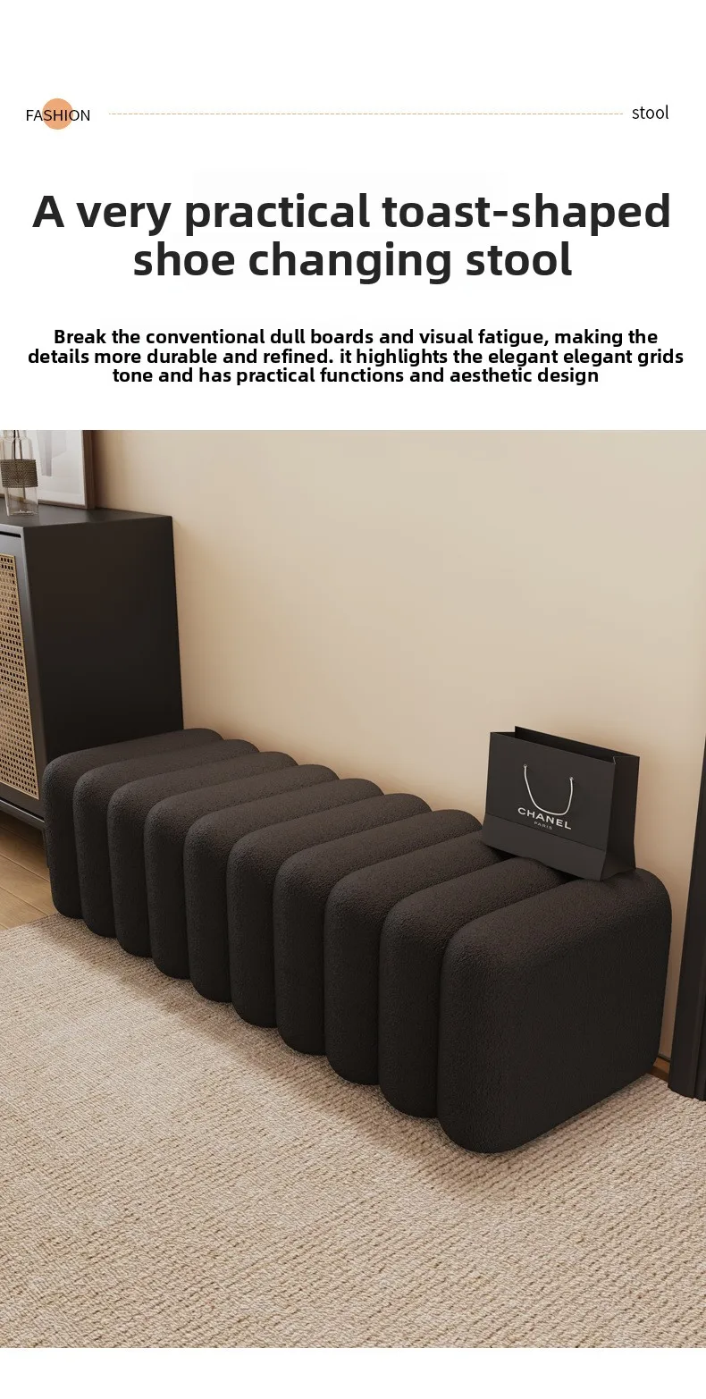 UVR Light Luxury Shoeshine Bench Doorway Upholstered Bench Modern Simple Sofa Footrest Chair Bedside Bench Home Furniture
