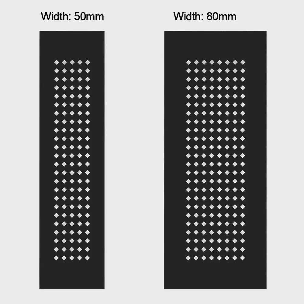 2pcs/set Aluminum Alloy Vents Cover Rectangle 50/80mm Wide Ventilator Grille Cover Breathable Mesh Louver Ventilation Grille