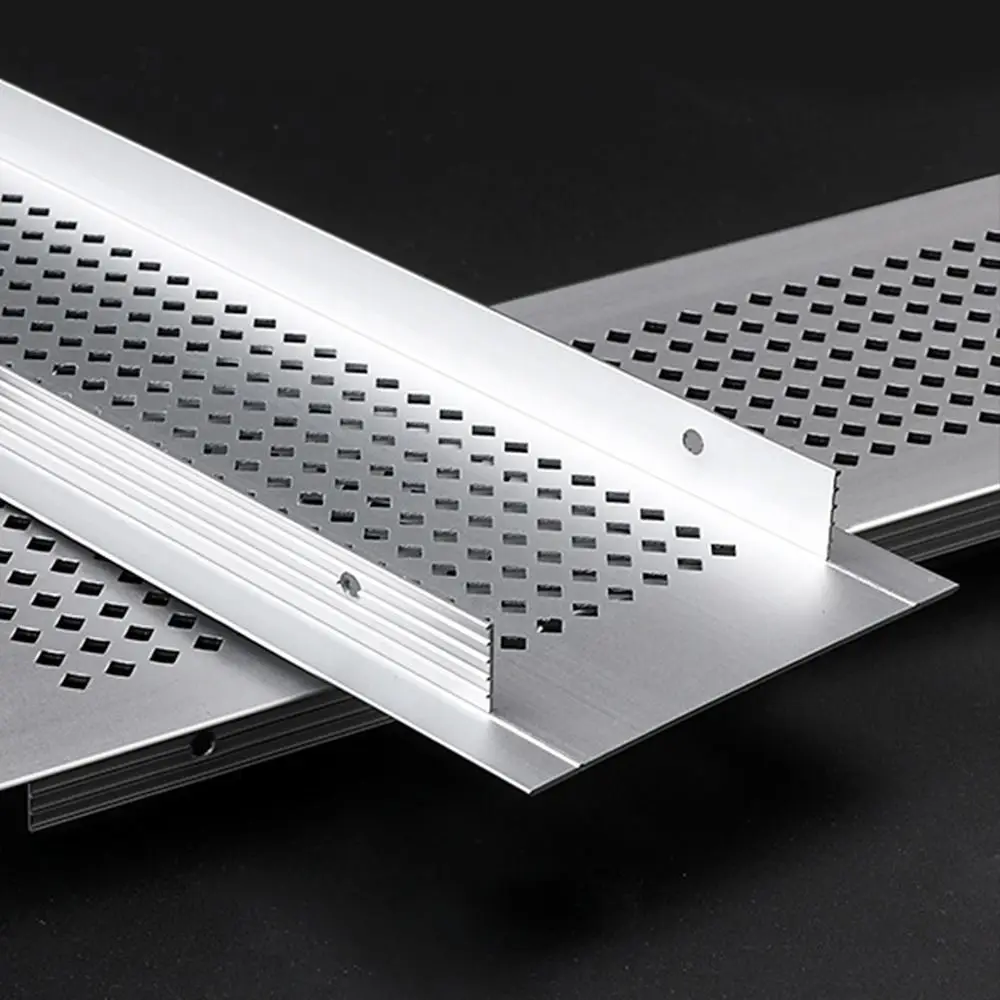 2pcs/set Aluminum Alloy Vents Cover Rectangle 50/80mm Wide Ventilator Grille Cover Breathable Mesh Louver Ventilation Grille
