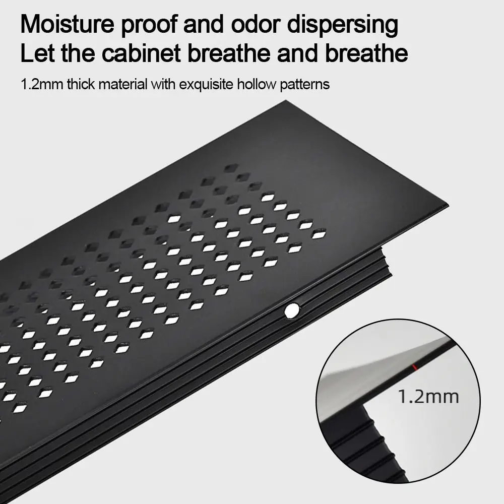 2pcs/set Aluminum Alloy Vents Cover Rectangle 50/80mm Wide Ventilator Grille Cover Breathable Mesh Louver Ventilation Grille