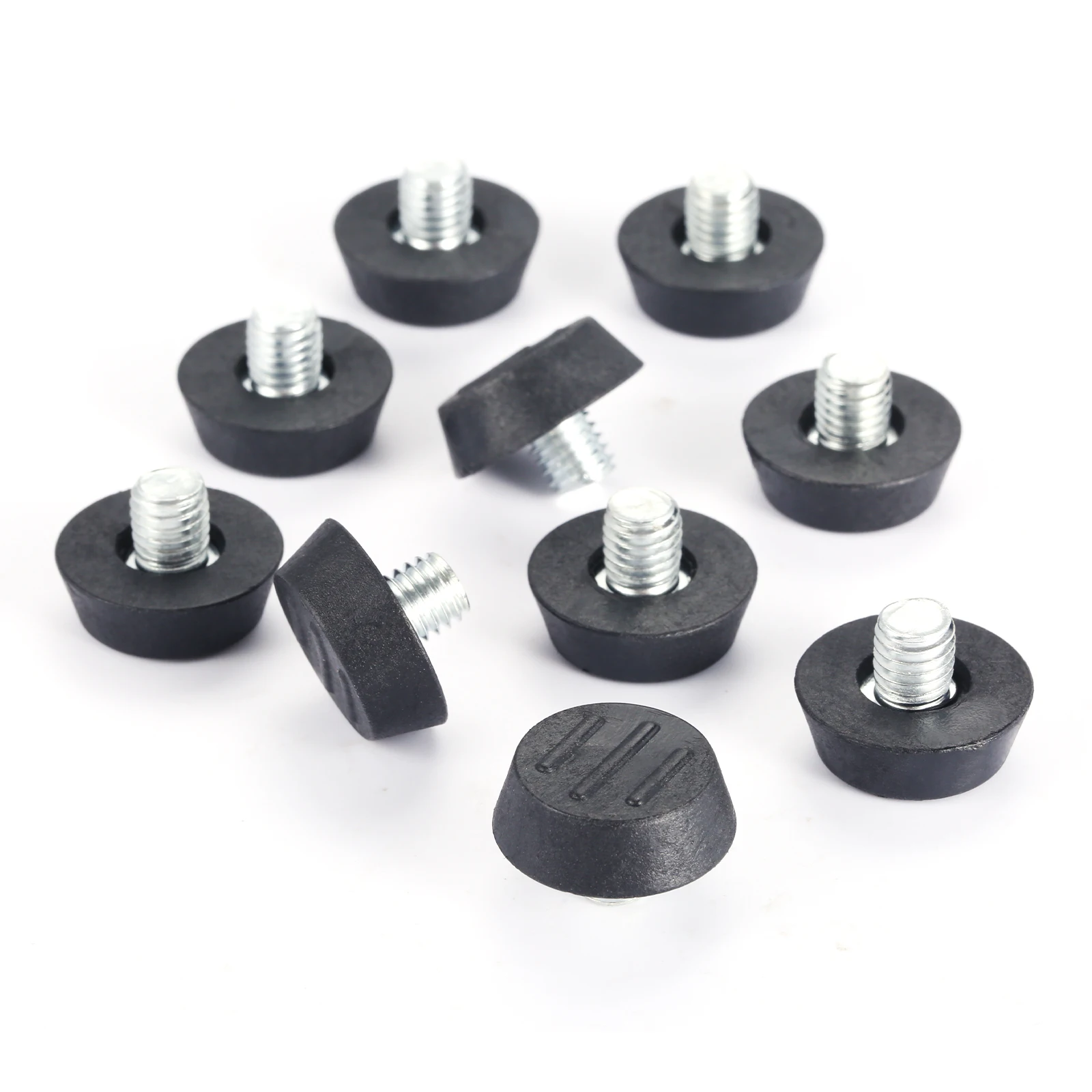 10pcs Furniture Levelers Feet Adjustable Diameter M6/M8*23mm Thread Screw Balance Stem Rack Sofa Table Pad Chair Leg Caps Holder