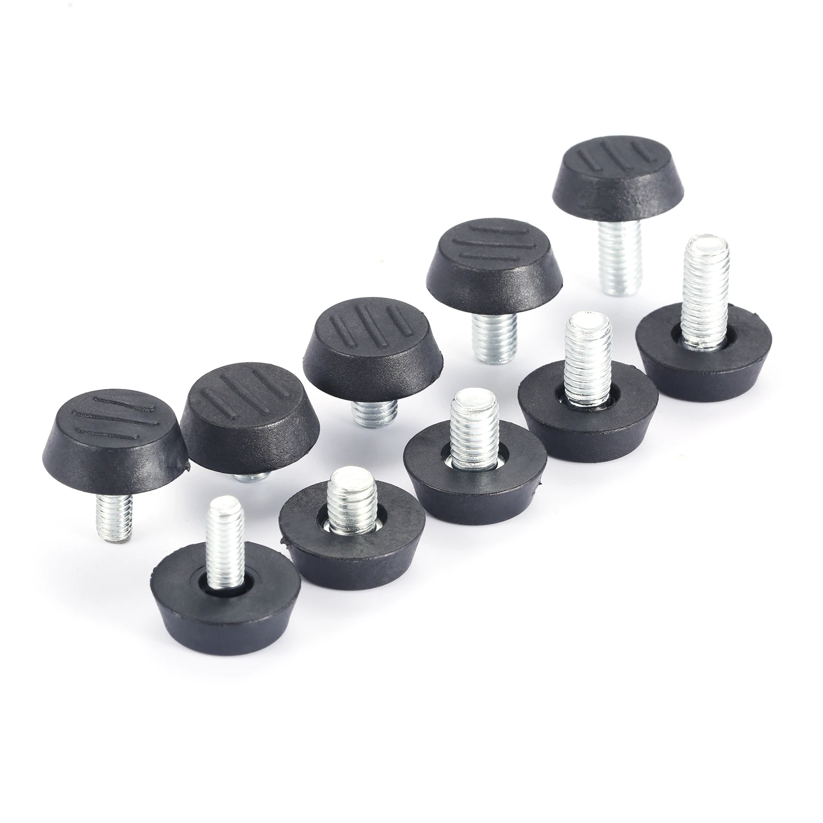 10pcs Furniture Levelers Feet Adjustable Diameter M6/M8*23mm Thread Screw Balance Stem Rack Sofa Table Pad Chair Leg Caps Holder