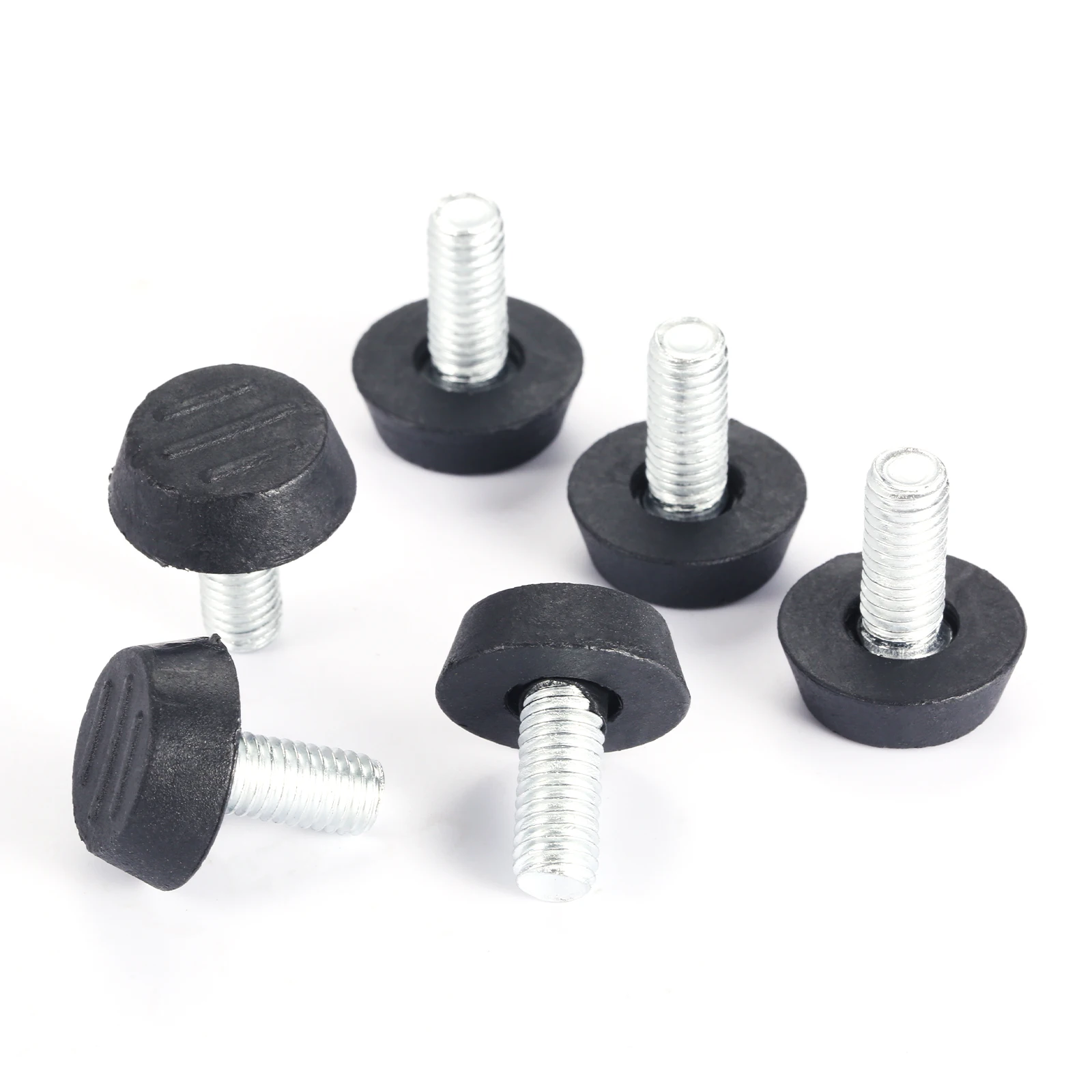 10pcs Furniture Levelers Feet Adjustable Diameter M6/M8*23mm Thread Screw Balance Stem Rack Sofa Table Pad Chair Leg Caps Holder