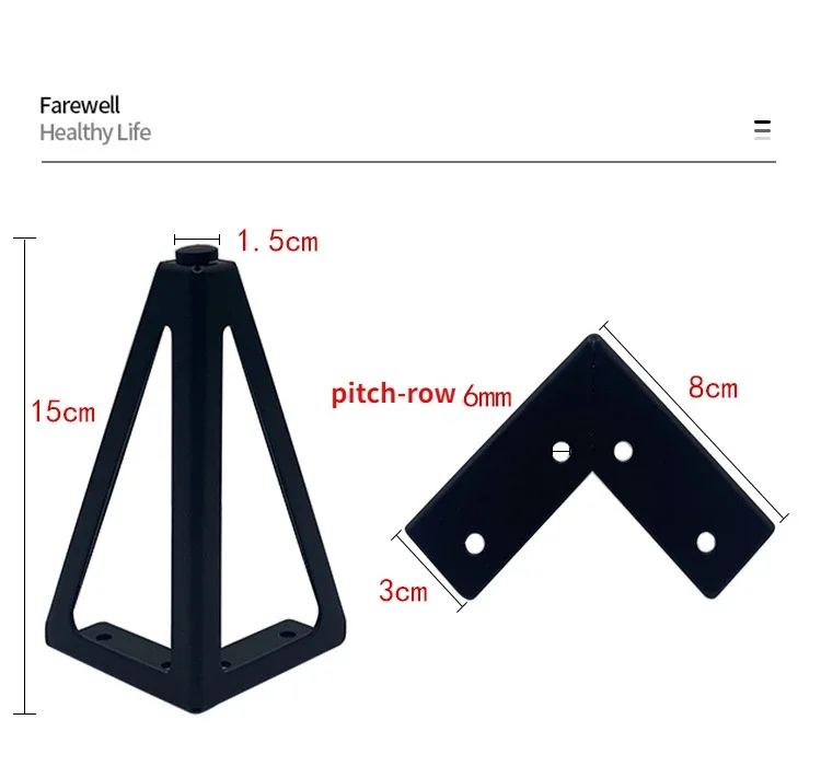 4 PCS Diy Furniture Metal Table Legs Sofa Bed Feet Tv Stand Cabinet Feet Modern Black Golden Replacement Hairpin Legs legs