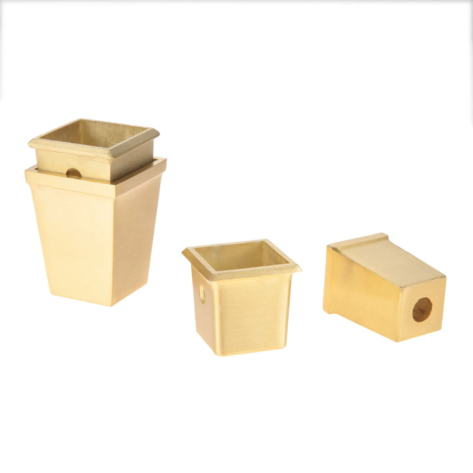 1Pc Sofa Leg Tube Metal Cup Furniture Leg Tip Cap Gold Brass Copper Cabinet Leg Cover Chair Feet Protector Furniture Fittings