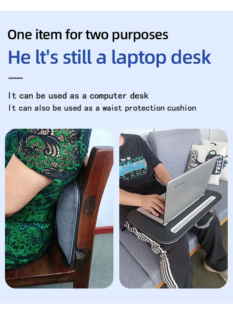 MUMUCC Multifunctional Portable Car Laptop Table,Large Particles Pillow Desk in Bed,Small Computer Desk,Gaming Mouse Pad