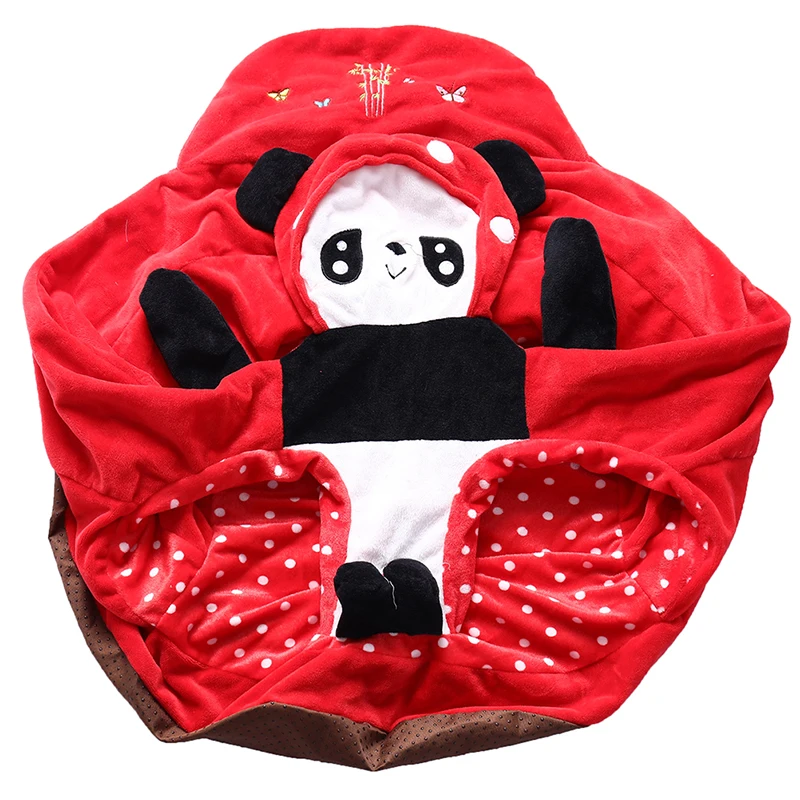 Baby Sitting Chair Cover Cute Animal Shaped Plush Sofa Case Infants Learning Support Seat Cushion