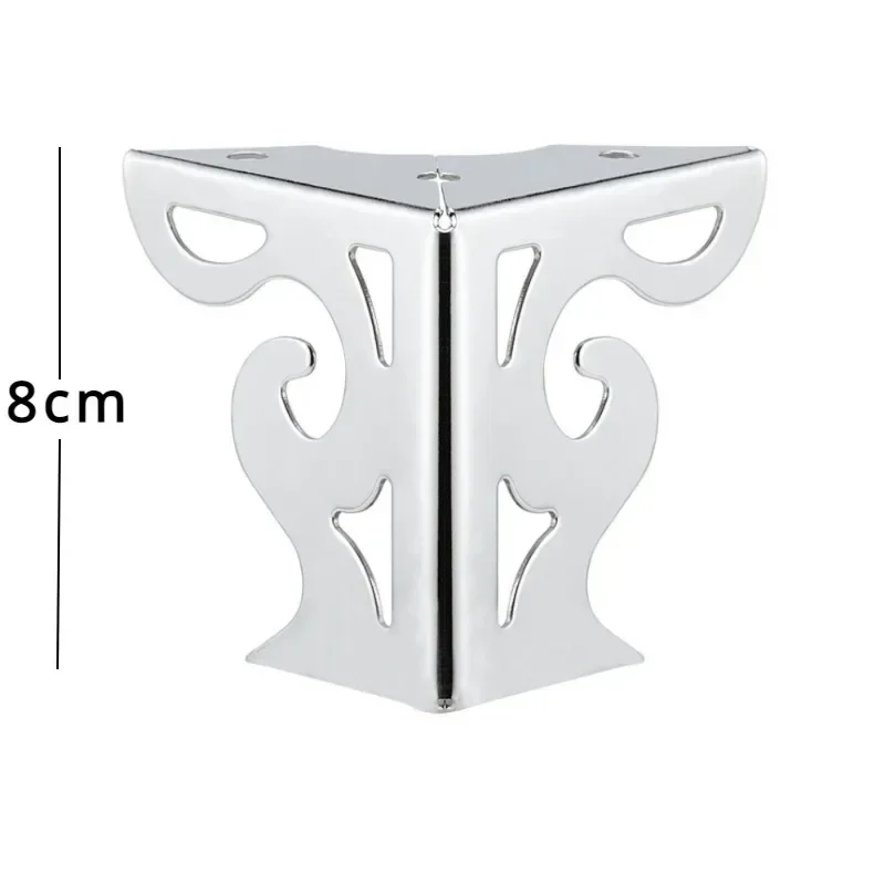 4pcs 8cm European Style Height Hollow Out Modern Furniture Sofa Legs Matte Finish Table Cabinet Bed Cupboard Furniture Feet