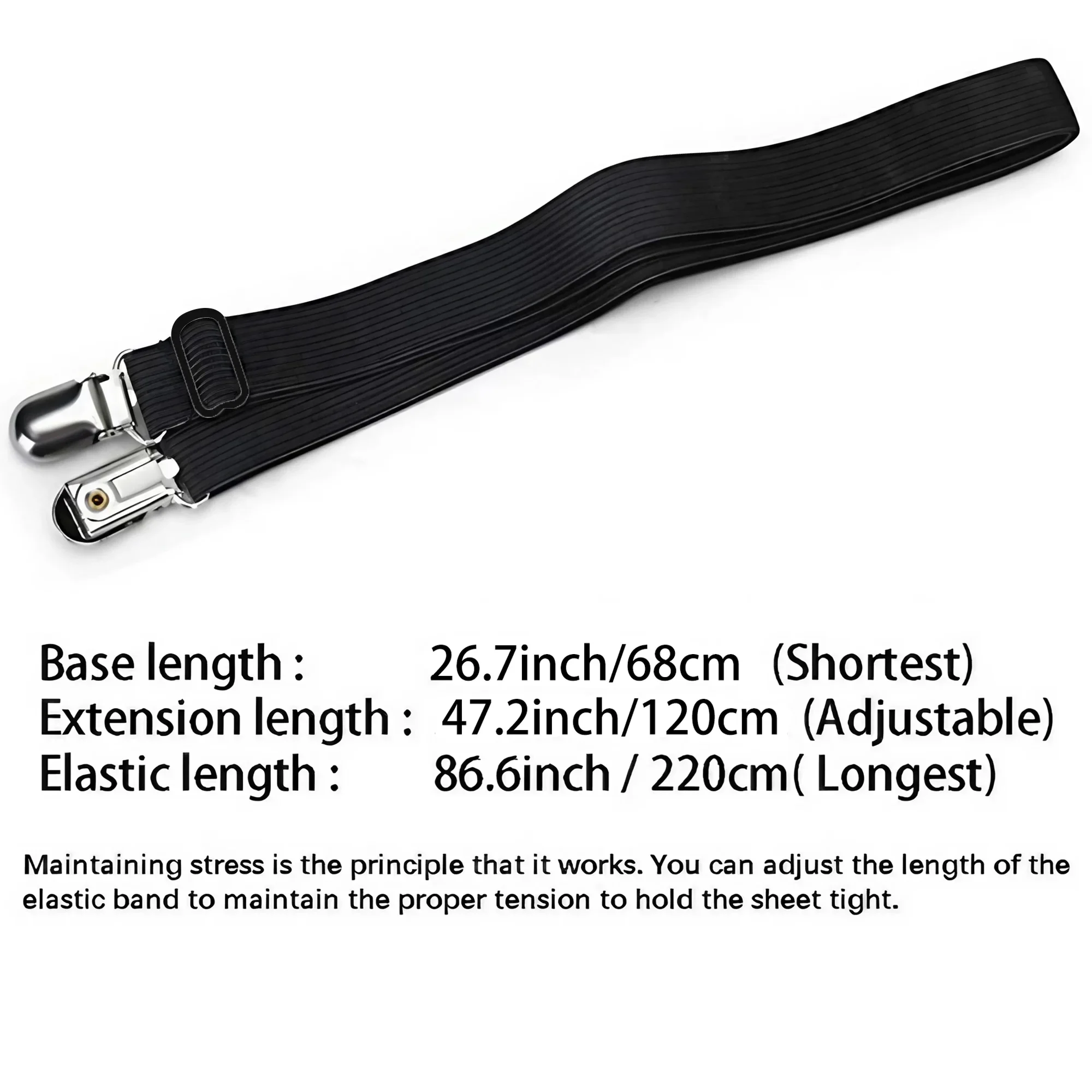 4PCS Dual Clip Bed Sheet Fasteners Multi Purpose Grippers for Securing Bed Sheets Sofa Covers, with Adjustable Anti-Slip Feature