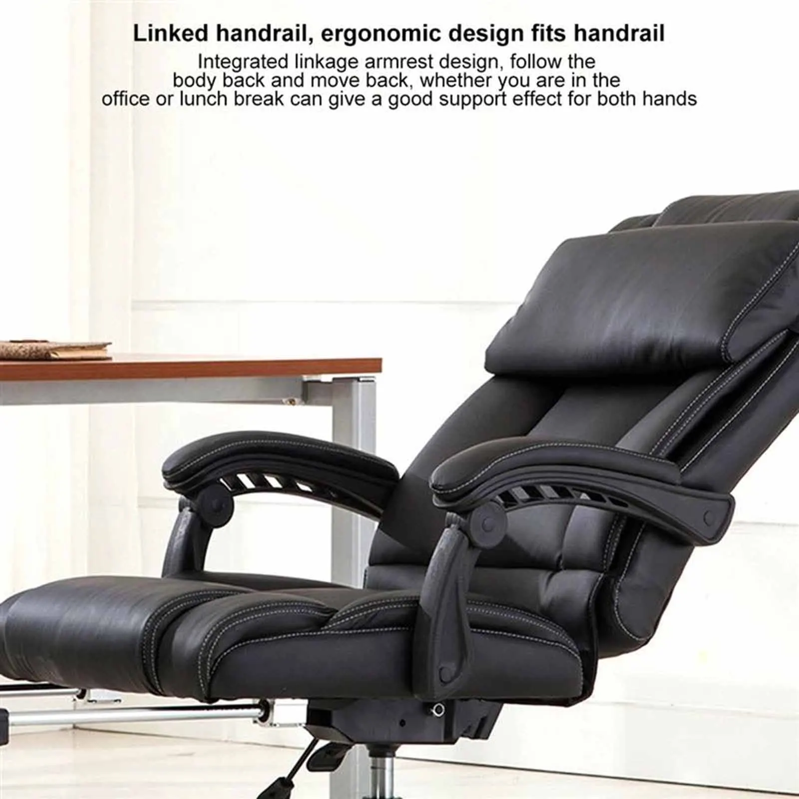 2x Universal Office Chair Armrest Replacement Armrest Height Cushions Adjustable Footrest Set Rotation for Lifting Office Chair