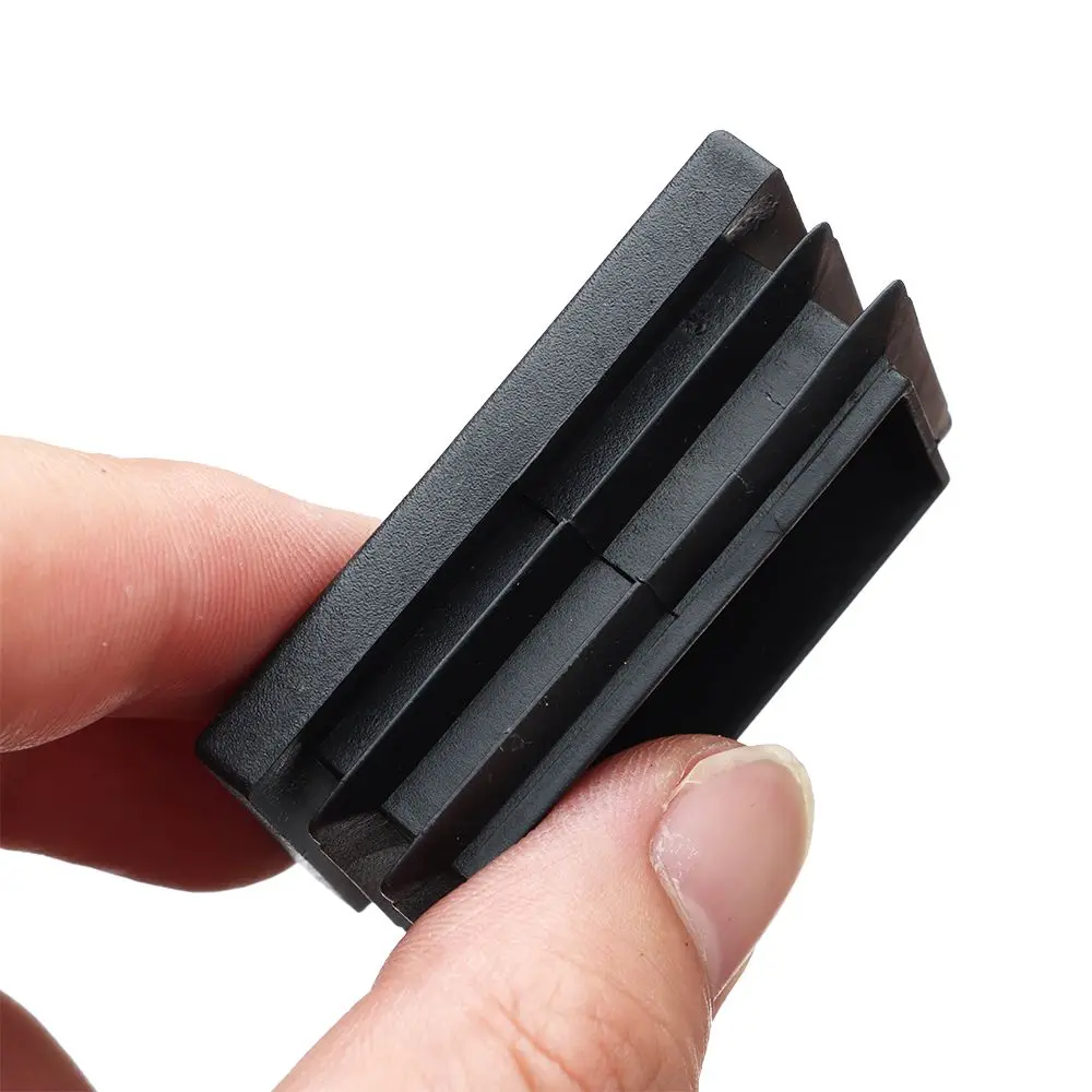 10Pcs Square Plastic Black Blanking End Cap Tube Pipe Insert Plug Bung 10x20~500x100mm Living Room Furniture Bed Frame
